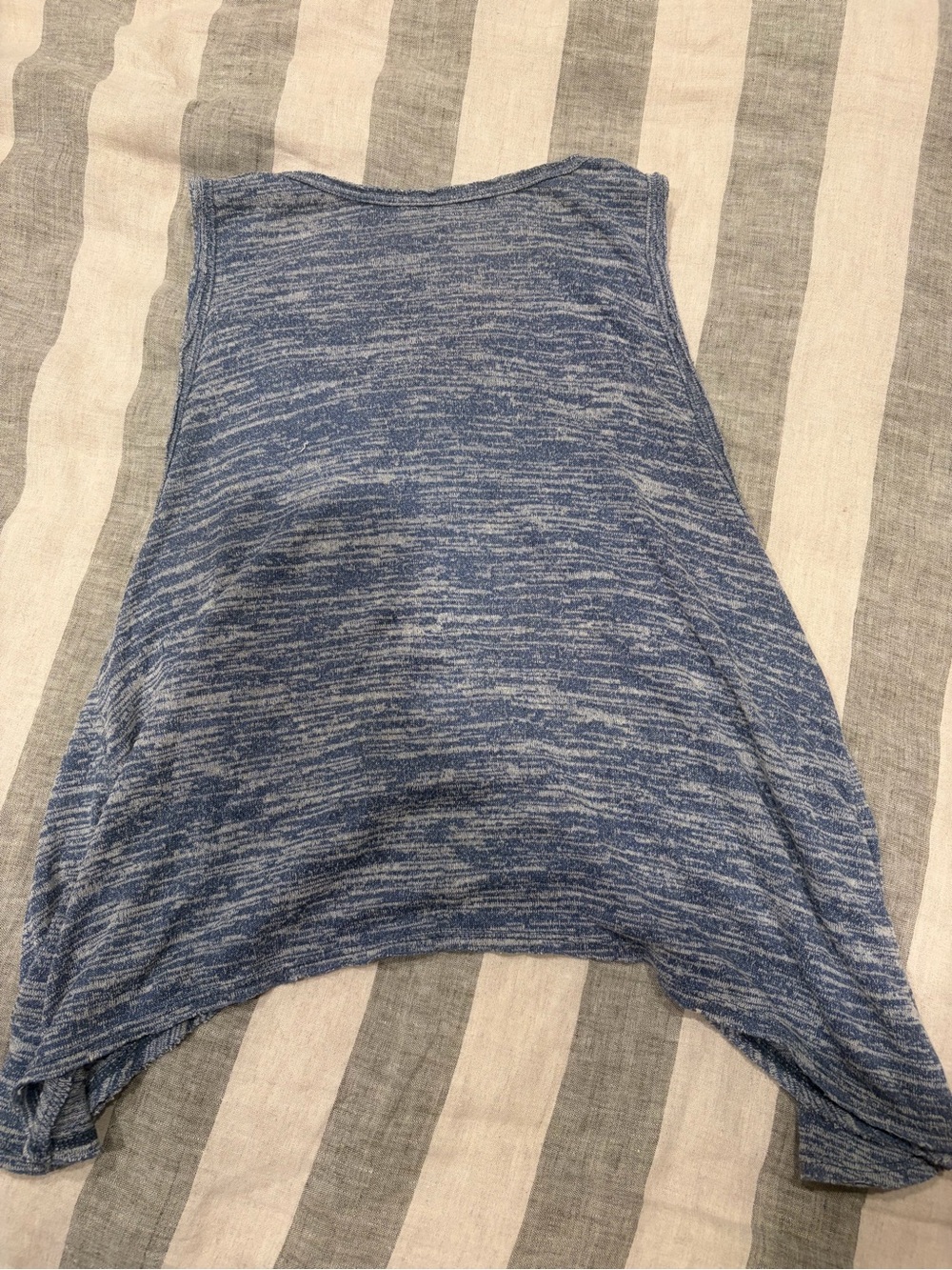 Abercrombie & Fitch Blue Marled High-Low Tank